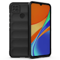 Miniatyrbild 1 av 5: Mjukt greppformat Xiaomi Redmi 9C skal - Svart Svart