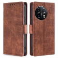 Pikkukuva 1 / 6: Krokotiilin Nahkainen Läppäkotelo For OnePlus 11 - Ruskea Brown