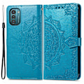 Miniatyrbillede 1 af 2: Mandala Nokia G21 / G11 Flip Etui - Blå Blue