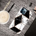 Miniatyrbild 2 av 2: Marmormotiv iPhone 14 Pro skal - Svart Och Vit Marmorform multifärg