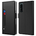 Pikkukuva 1 / 2: Phone Suojakotelo With Make-up Mirror And Slick Design For Sony Xperia 5 III - Musta Black