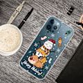 Miniatyrbild 2 av 2: Julfodral till iPhone 14 Pro Max - Shiba Inu Snögubbe Och Hjort multifärg