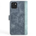 Pikkukuva 2 / 2: Kaksivärinen nahkainen läppäkotelo Samsung Galaxy A03 - Sininen Blue