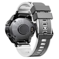 Miniatyrbild 3 av 3: Tvåfärgat klockarmband i silikon för Garmin Watch och Coros Vertix - Grå / Vit Silvergrå