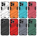 Miniatyrbillede 2 af 2: Drop Testet Kickstand Hybrid Hård Bumpresistent Back Blød Fleksibel Bumper Beskyttelsesetui iPhone 13 Pro 6,1 tommer - Orange Orange