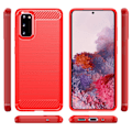 Pikkukuva 2 / 2: Carbon Flex Suojakotelo Samsung Galaxy S20 - Punainen Red
