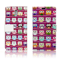 Pikkukuva 1 / 2: Samsung Galaxy J5 (2017) vintagetyylinen nahkakotelo - Violetin taustan pöllöt Multicolor