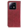 Miniatyrbillede 2 af 2: Flip Etui med Pung i Ægte Læder til Xiaomi 13 - Rød Red