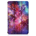 Miniatyrbillede 2 af 2: Lenovo Tab M10 FHD Plus tri-fold mønster læderetui - Galakse-Mønster Multicolor