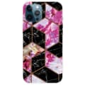 Pikkukuva 1 / 2: Marble design iPhone 14 Pro Max kotelot - Musta Ja Ruusu Marmori Multicolor