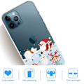 Miniatyrbillede 3 af 5: Fleksibelt cover til iPhone 14 Pro, julemønstertryk Velbeskyttet mobiltelefontaske - Julesne White