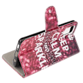 Pikkukuva 2 / 2: Wonderland Samsung Galaxy M31s flip kuoret - Lainaus Pysy Rauhallisena Ja Lainaus Pysy Rauhallisena Red