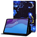 Miniatyrbillede 1 af 2: Lenovo Tab M10 (Gen 3) læderetui med cool mønster - Blå Sommerfugl Blue