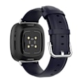 Miniatyrbild 1 av 2: Fitbit Sense 2 / Versa 4 / 3 klockarmband i äkta läder - Marinblå Blå