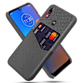 Miniatyrbild 5 av 5: Bofink Motorola Moto E6 Plus skal med korthållare - Silver/Grå Silvergrå