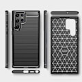 Miniatyrbild 2 av 2: Carbon Flex Samsung Galaxy S22 Ultra skal - Blå Blå