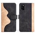 Miniatyrbillede 1 af 2: To Farvet Læder Flip Case til Samsung Galaxy A41 - Sort Black