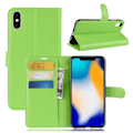 Miniatyrbild 1 av 2: iPhone XS Max mobilfodral syntetläder silikon stående plånbok - Grön Grön