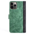 Pikkukuva 2 / 2: Kaksivärinen nahkainen läppäkotelo iPhone 12 / iPhone 12 Pro - Vihreä Green