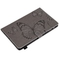 Pikkukuva 3 / 6: Samsung Galaxy Tab A 10.5 painettu Perhonen nahkainen flip suojakotelo - Harmaa Silver grey