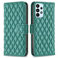 Miniatyrbillede 1 af 2: Rhombus mat Samsung Galaxy A23 flip etui - Grøn Green