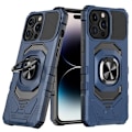 Miniatyrbillede 1 af 2: Bulksourcing Back Shell iPhone 14 Pro Max, Kickstand Design Bumpresistent og Flexible Hybrid Phone Case Air Cushions Cover - Blå Blue