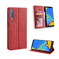 Miniatyrbillede 1 af 2: Samsung Galaxy A7 (2018) vintage stil læder flip etui - Rød Red