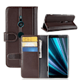Miniatyrbillede 1 af 2: Sony Xperia XZ3 mobiletui i splidtet læder med kortholder - Brun Brown