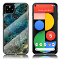 Miniatyrbillede 1 af 2: Fantasy marmor Google Pixel 5 cover - smaragd marmor Green