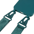 Miniatyrbillede 2 af 5: Tyndt TPU etui med mat finish og justerbar strop til iPhone 12 / 12 Pro - Mørkegrøn Green