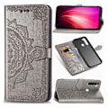 Miniatyrbild 1 av 2: Mandala läder Xiaomi Redmi Note 8T fodral - Silver/Grå Silvergrå