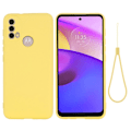 Miniatyrbillede 1 af 2: Matte Liquid Silikone Cover til Motorola Moto E30 / E40 / E20 - Gul Yellow