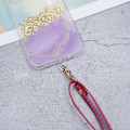 Miniatyrbild 2 av 2: Universal crossbody-nackrem i läder med transparent dyna - Ros Rosa