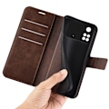 Pikkukuva 2 / 2: Xiaomi Poco M4 Pro nahkainen lompakokkotelo - Ruskea Brown
