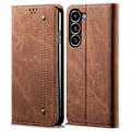 Miniatyrbillede 1 af 2: Jeans Samsung Galaxy S23 Plus Flip Etui - Kaffe Brown