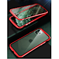 Pikkukuva 2 / 2: Luphie Wasp iPhone 11 Pro Max Alu-puskuri + lasi - Punainen Red