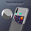 Pikkukuva 2 / 2: Bofink Huawei P40 Lite E Card kuoret - Tummanharmaa Silver grey