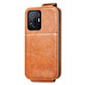 Miniatyrbillede 2 af 6: Vertical Flip Phone Etui med Zipper til Xiaomi 11T / 11T Pro - Brun Brown