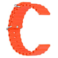 Miniatyrbillede 4 af 5: 20mm Universal wave design silikone urrem - Orange Orange