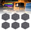 Miniatyrbild 8 av 8: Hexagon Akustikpaneler 12 st, Mörkgrå, Ljudabsorberande, Hög Densitet, Väggpaneler, 14x12x7cm, Ljudisolerande, Fasade Kanter, för Hem, Kontor, Studio
