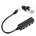 Miniatyrbild 7 av 8: Ethernet-delare RJ45 En-till-4-Port ABS PCB-adapter för Laptop, Ethernet-kabeldelare RJ45, Ethernet-adapter för Effektiv Nätverksanslutning
