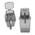Miniatyrbild 5 av 8: Bärbar Handvevad Iskrossare 1.25L Manuell Shaved Ice Chopper för Hem, Utomhuscamping, Transparent Svart