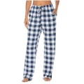 Miniatyrbild 1 av 4: Mjuk Flanell Rutig Pyjamasbyxa för Män Blue And White S