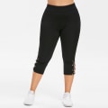 Miniatyrbild 3 av 5: Dam Plus Size Badbyxor Långa Badshorts Högmidjade Badbyxor Magkontroll Badtights XXXL