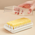 Miniatyrbild 3 av 4: Transparent Plastburk för Smör med Tätande Lock för Enkel Skärning - Multifunktionell Förvaring för Smör