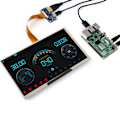 Miniatyrbild 5 av 8: 7-tums IPS-skärm HD-display för Raspberry Pi & Windows-dator, 170 graders betraktningsvinkel, tunn bakgrundsbelyst integrerad display