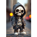 Miniatyrbild 2 av 3: Cool Skalle Staty Gotisk Halloween Skalle Staty Resin Hantverk Ornament För Hem Kontor Skrivbord Halloween Dekoration Present green 15x6x6cm