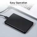 Miniatyrbild 7 av 9: Portabel 750GB USB3.0 & USB3.1 Hög Hastighet Mobil Hårddisk, Stor Kapacitet Stötsäker Extern Hårddisk, Plug and Play, Svart