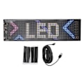 Miniatyrbild 1 av 8: Professionell LED-skylt för bil 13,7x4,0 tum Vattentät Flexibel Programmerbar LED-matrispanel för bilfestdekorationer