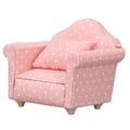 Miniatyrbild 8 av 8: 1:12 Skalig Dockhus Mini-Soffa Högkvalitativ Simulerad Fåtölj Rosa Vit Polka Dots Möbler för 1:12 Dockhus Dekoration